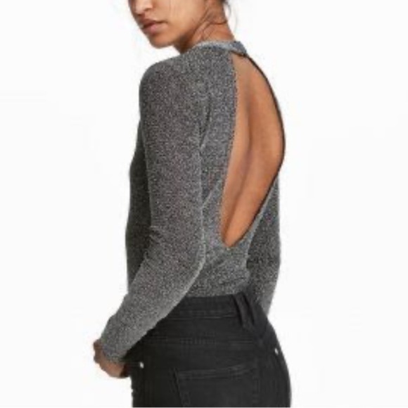 Hot H&M gorgeous shimmer open back sexy bodysuit - Picture 1 of 16